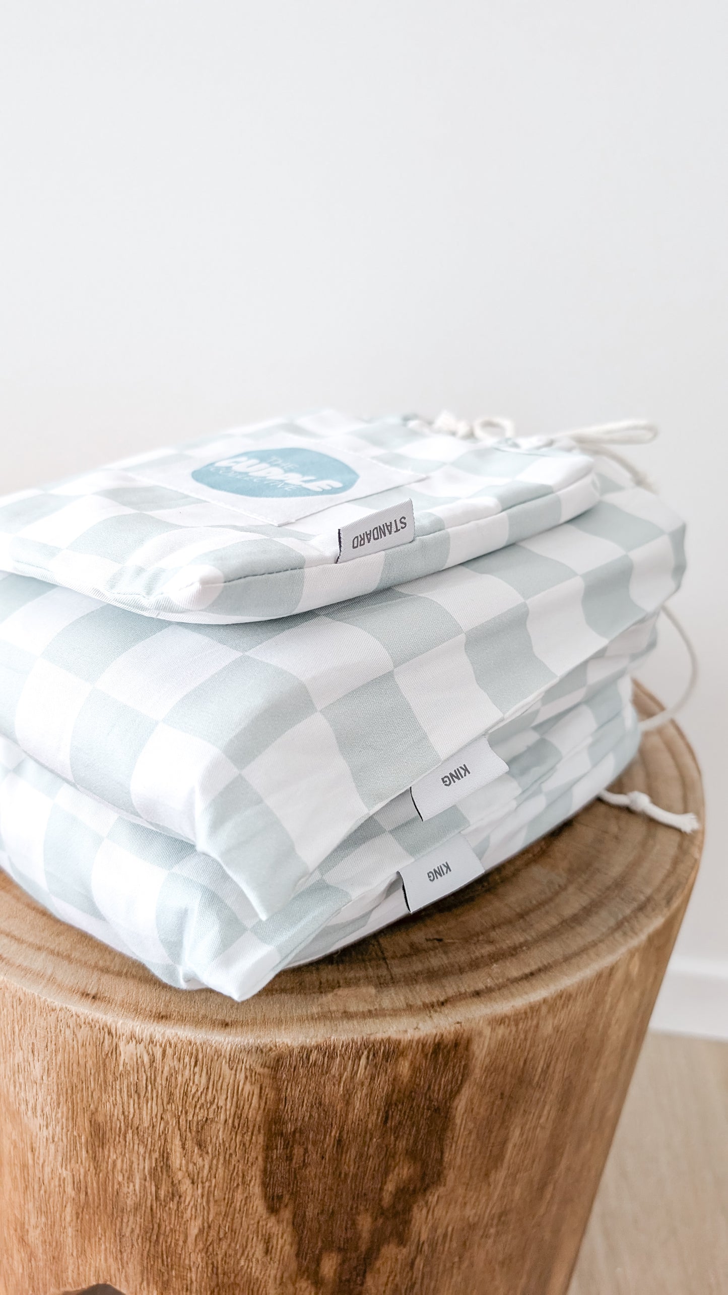 Ocean Checker - FLAT SHEET | Organic Cotton