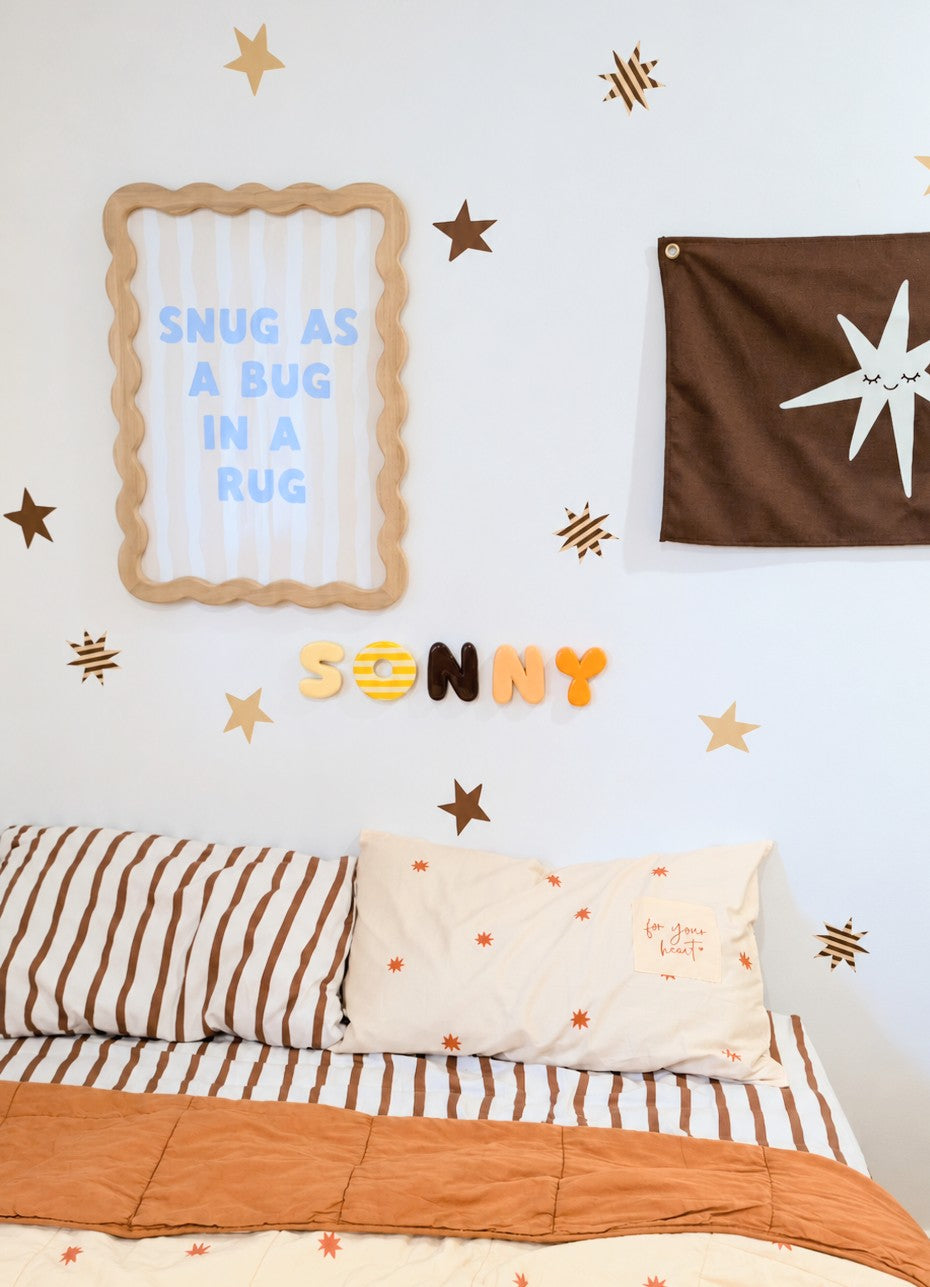 Fabric Wall Decals | Star Mix - Biscotti