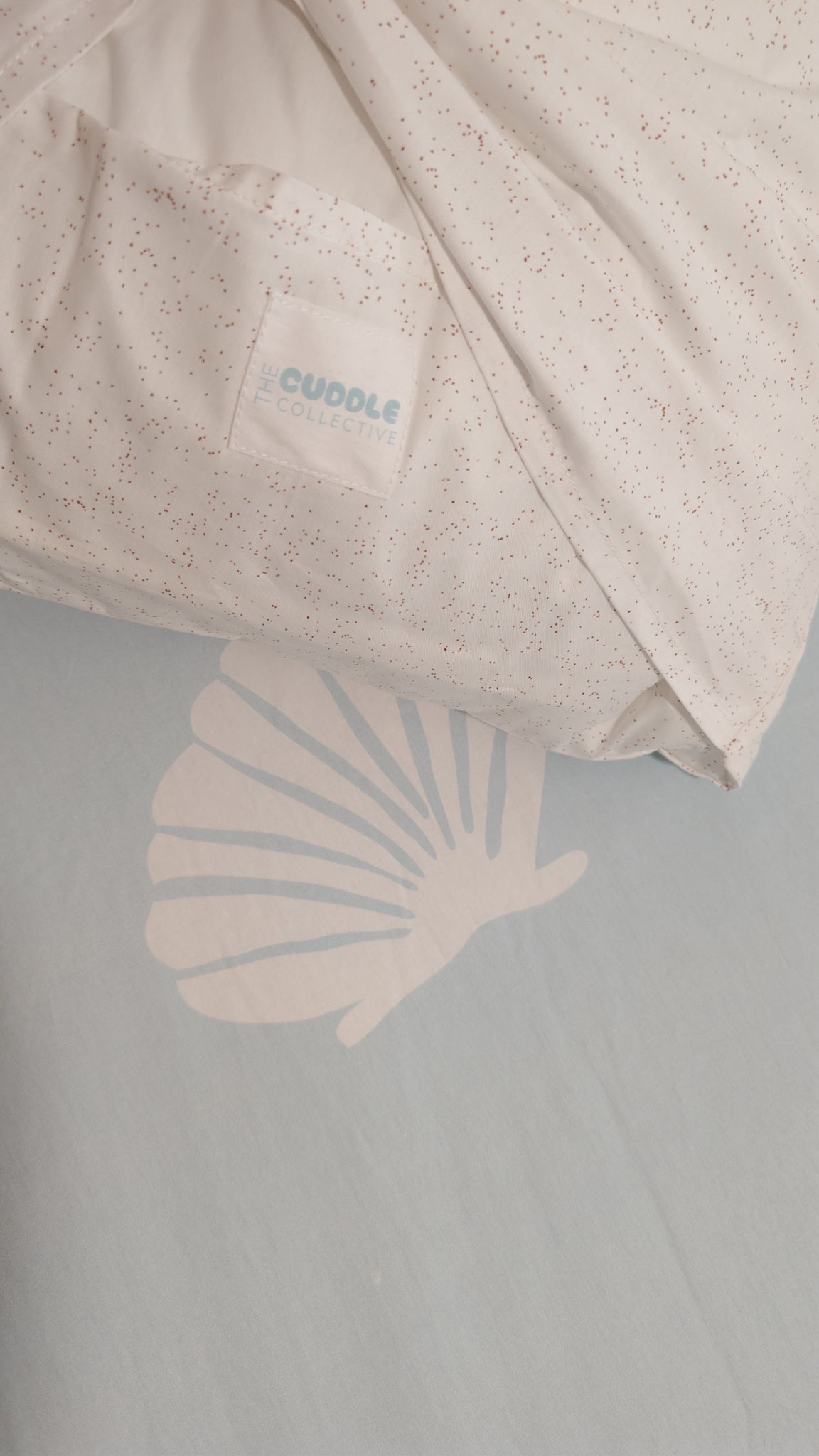 Organic Cotton Pillowcase - Baby Blue Shell | The Cuddle Collective Bedding