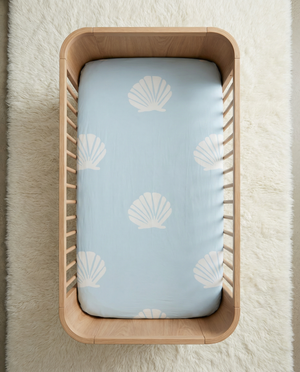 shell Cot sheet | Organic Cotton baby bedding | The Cuddle Collective 