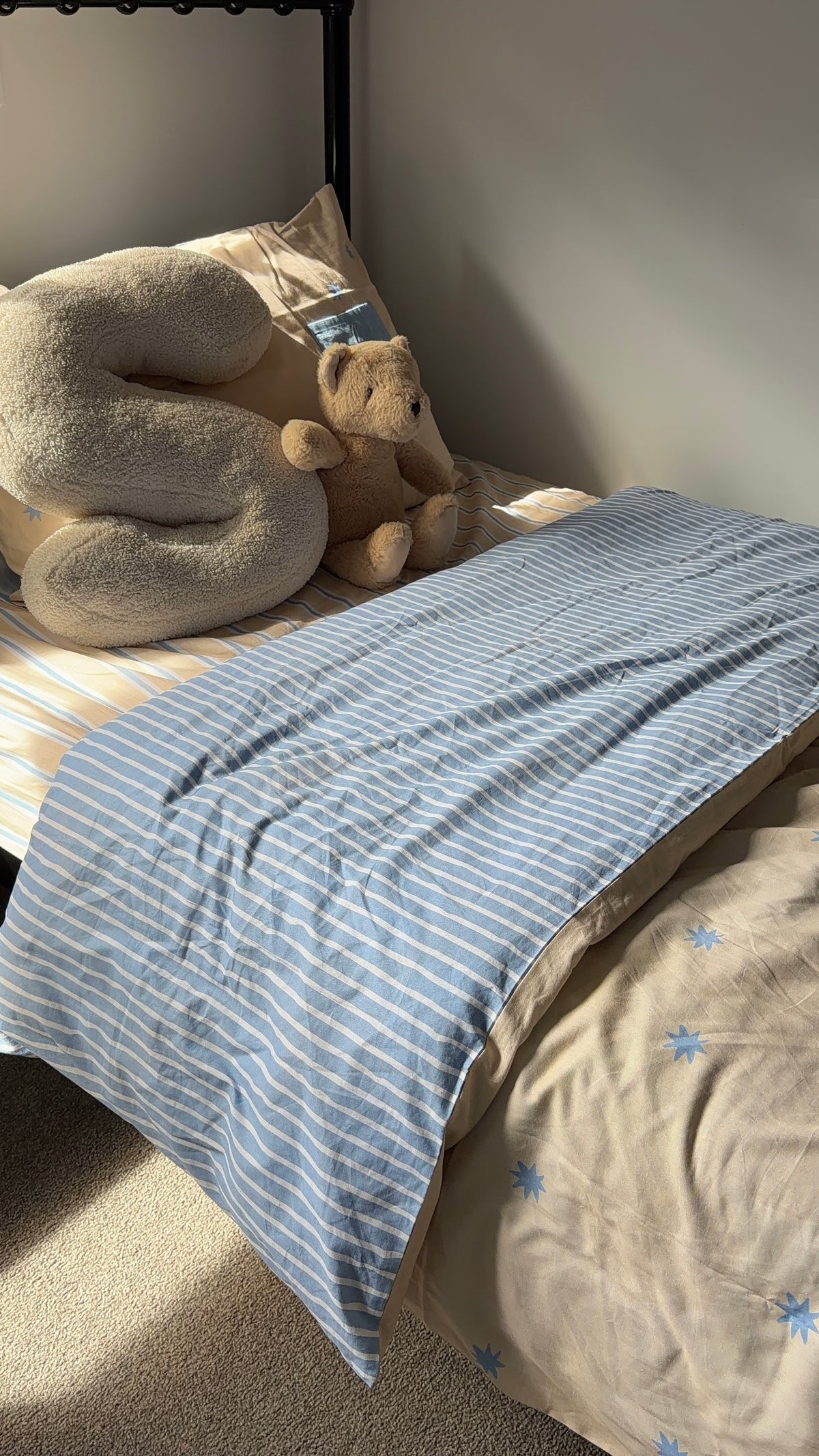 star and stripe organic cotton quilt cover