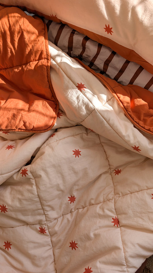 star double sided quilt by the cuddle collective