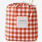 Organic cotton red gingham fitted sheet oeko tex certified sheets