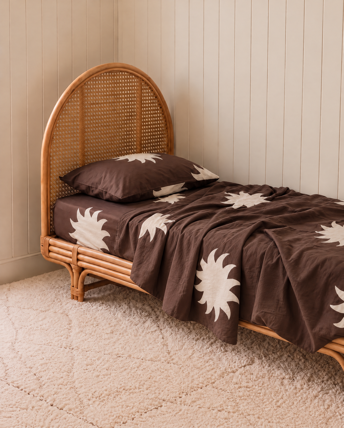 sun organic cotton brown flat sheet 