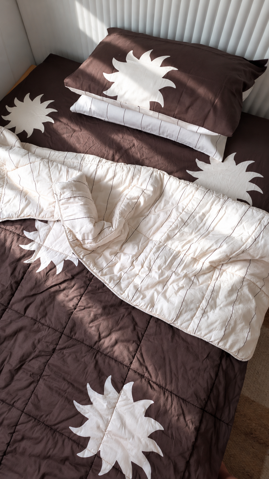sundown reversible cotton quilt for kids