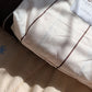 white stripe organic cotton fitted sheet
